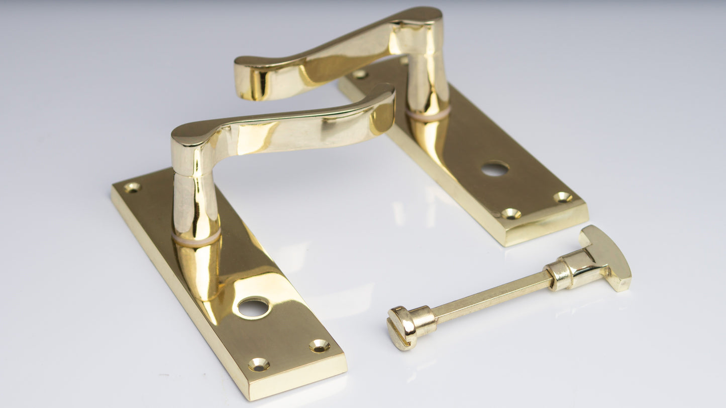SONNATO PORTO BRASS LEVER ON PLATE WC HANDLES
