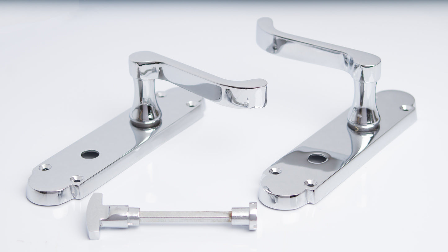 SONNATO NOVA CHROME LEVER ON PLATE WC HANDLES