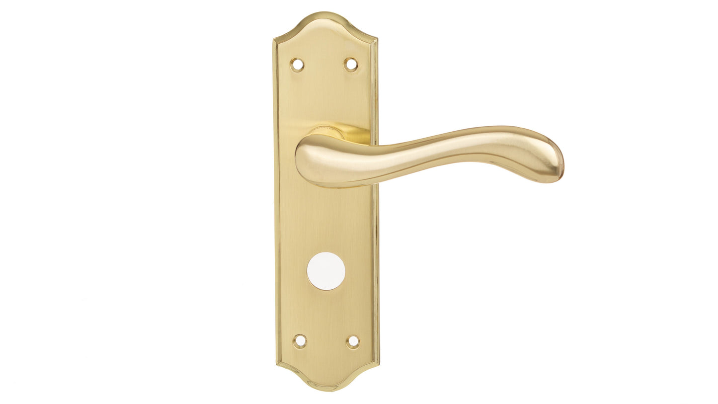 SONNATO BARI BRASS LEVER ON PLATE WC HANDLES