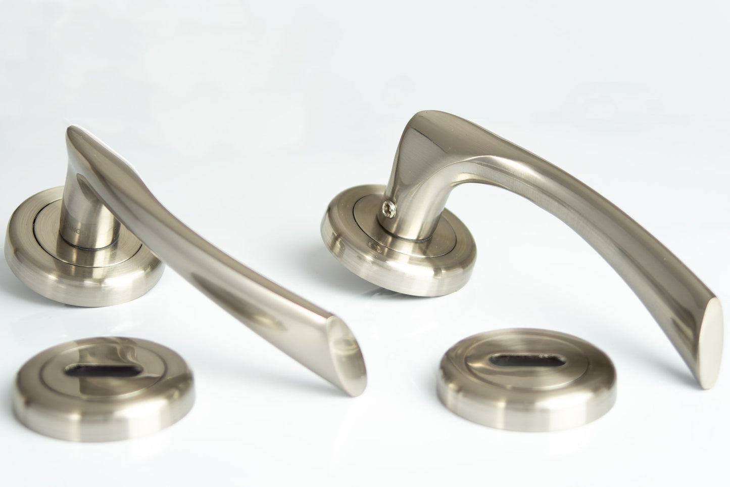 SONNATO TREVI SATIN CHROME LEVER ON ROSE HANDLES