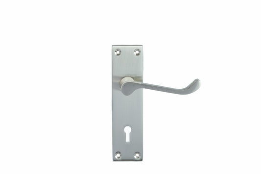 SONNATO PORTO SATIN CHROME LEVER ON PLATE HANDLES